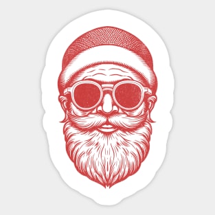 Retro Santa Sticker